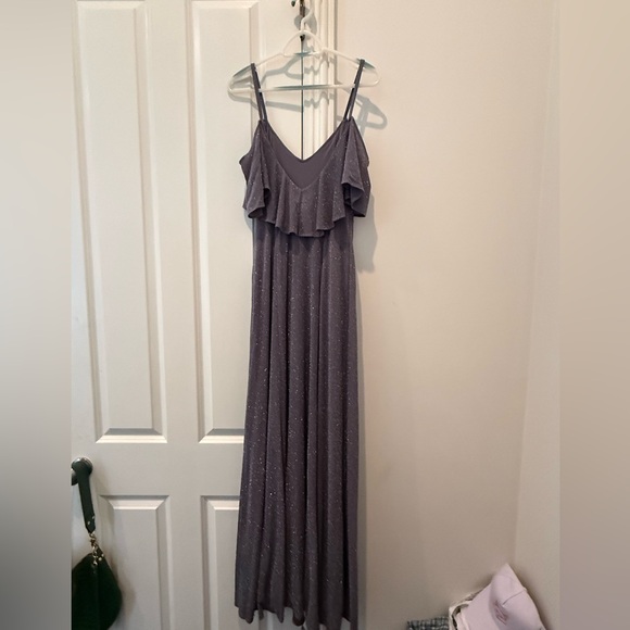 Renee Ruffle Maxi Dress Dancing Queen Shine Smoke - Picture 6 of 6